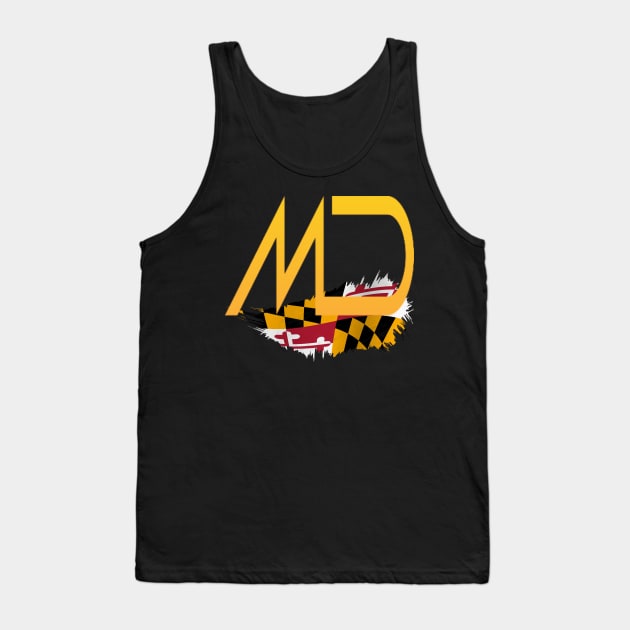 MD STATE FLAG DESIGN Tank Top by The C.O.B. Store